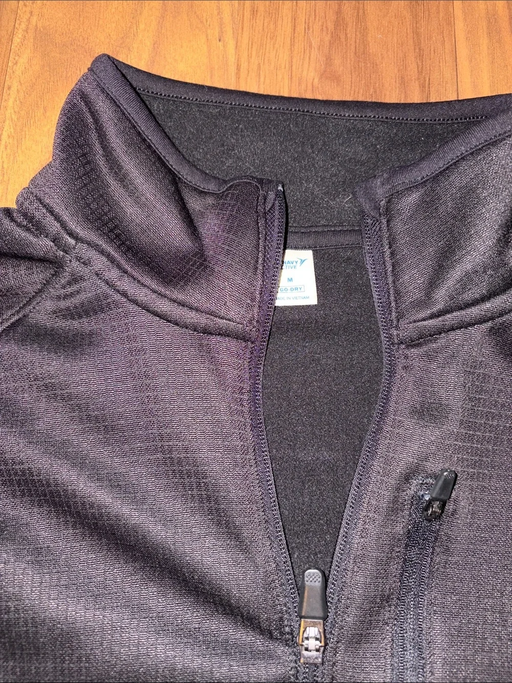 Old Navy Men's Black and Gray Lightweight Zip Jacket